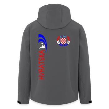 Kroatien Fußball - Recycelte Männer Softshell-Jacke von Stanley/Stella - Anthrazit - Hinten - AI Model Male 185 light (185cm)