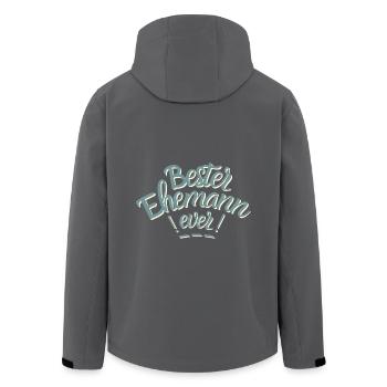 Der beste Ehemann der Welt. Bester Ehemann ever! - Recycelte Männer Softshell-Jacke von Stanley/Stella - Anthrazit - Hinten - AI Model Male 185 light (185cm)