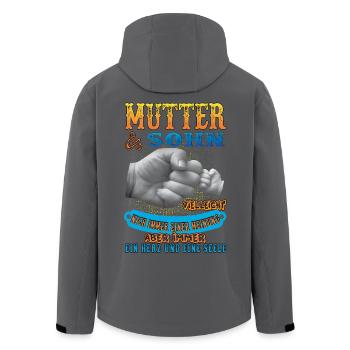 Mutter und sohn - Recycelte Männer Softshell-Jacke von Stanley/Stella - Anthrazit - Hinten - AI Model Male 185 light (185cm)