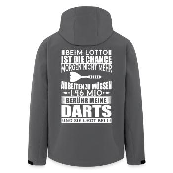 Darts Hobby Sport Dart Dartspieler Pfeil Geschenk - Recycelte Männer Softshell-Jacke von Stanley/Stella - Anthrazit - Hinten - AI Model Male 185 light (185cm)