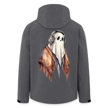Musik Geist Alternativ - Recycelte Männer Softshell-Jacke von Stanley/Stella - Anthrazit - Hinten - AI Model Male 185 light (185cm)