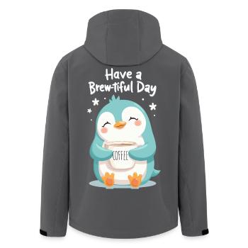 Tag des Brauens - Recycelte Männer Softshell-Jacke von Stanley/Stella - Anthrazit - Hinten - AI Model Male 185 light (185cm)