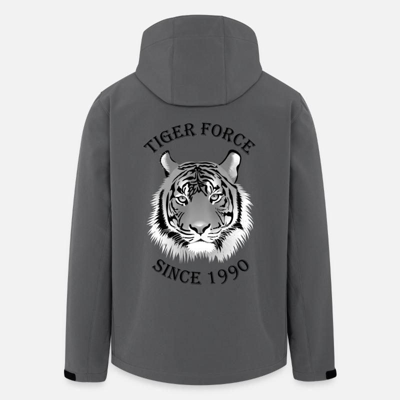 Tiger Force - Recycelte Männer Softshell-Jacke von Stanley/Stella - Anthrazit