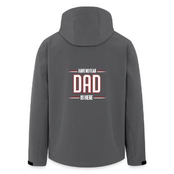 Haben Sie keine Furcht Dad ist hier Lustige Vati-Hemd - Recycelte Männer Softshell-Jacke von Stanley/Stella - Anthrazit - Hinten - AI Model Male 185 light (185cm)