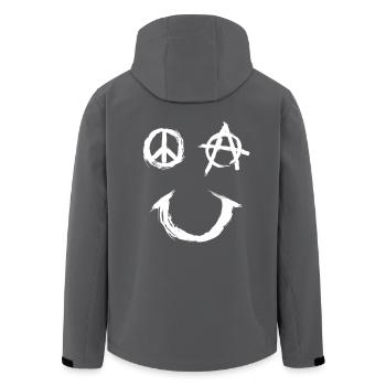 Pace Anarchy Smiley - Recycelte Männer Softshell-Jacke von Stanley/Stella - Anthrazit - Hinten - AI Model Male 185 light (185cm)