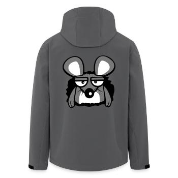 Maus Mauseloch Wand LochTraurig Müde Gelangweilt - Recycelte Männer Softshell-Jacke von Stanley/Stella - Anthrazit - Hinten - AI Model Male 185 light (185cm)