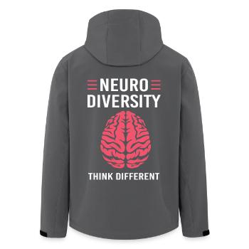 Autismus Autist ADHS Asperger Neurodiversity - Recycelte Männer Softshell-Jacke von Stanley/Stella - Anthrazit - Hinten - AI Model Male 185 light (185cm)