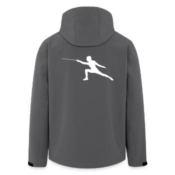 Fechter Design Geschenk - Recycelte Männer Softshell-Jacke von Stanley/Stella - Anthrazit - Hinten - AI Model Male 185 light (185cm)