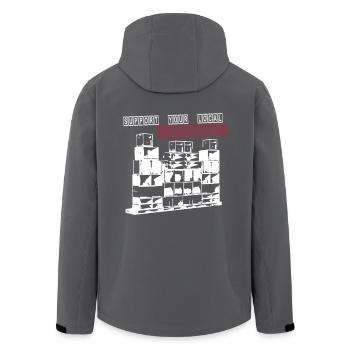 SUPPORT YOUR LOCAL SOUNDSYSTEM - Recycelte Männer Softshell-Jacke von Stanley/Stella - Anthrazit - Hinten - AI Model Male 185 light (185cm)