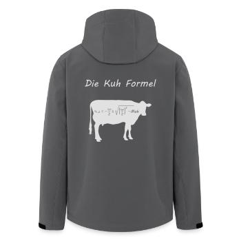 Kuh Formel - Recycelte Männer Softshell-Jacke von Stanley/Stella - Anthrazit - Hinten - AI Model Male 185 light (185cm)