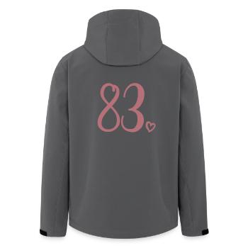 Süße Nummer 83, 83 Jahre alt, Geschenk zum 83. Geburtstag - Recycelte Männer Softshell-Jacke von Stanley/Stella - Anthrazit - Hinten - AI Model Male 185 light (185cm)