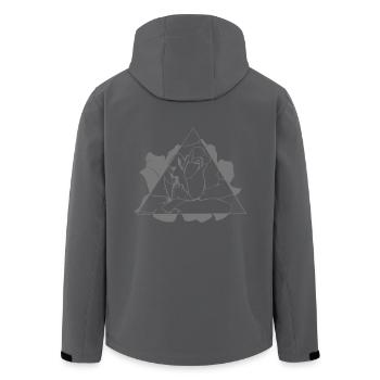Triangle Rose - Recycelte Männer Softshell-Jacke von Stanley/Stella - Anthrazit - Hinten - AI Model Male 185 light (185cm)