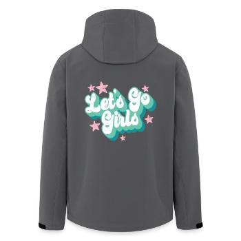 Let's Go Girls Hen Night Braut Junggesellenabschied - Recycelte Männer Softshell-Jacke von Stanley/Stella - Anthrazit - Hinten - AI Model Male 185 light (185cm)