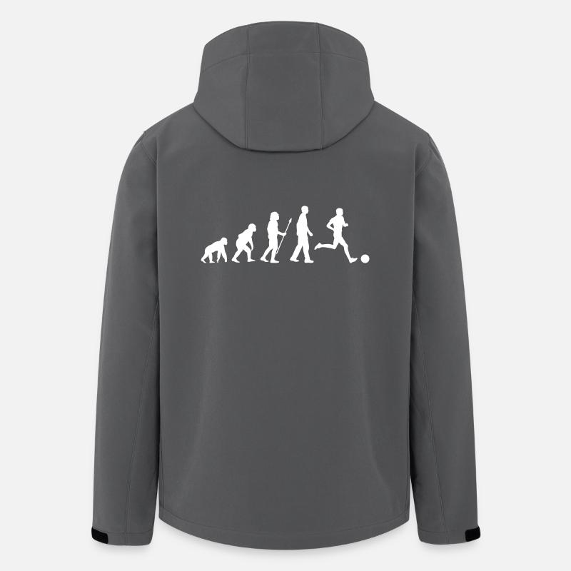 evolution soccer white - Recycelte Männer Softshell-Jacke von Stanley/Stella - Anthrazit