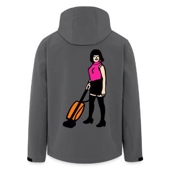 Freddy want to break free, Queen, freddie # - Men’s Recycled Softshell Jacket by Stanley/Stella - anthracite - Back - AI Model Male 185 light (185cm)