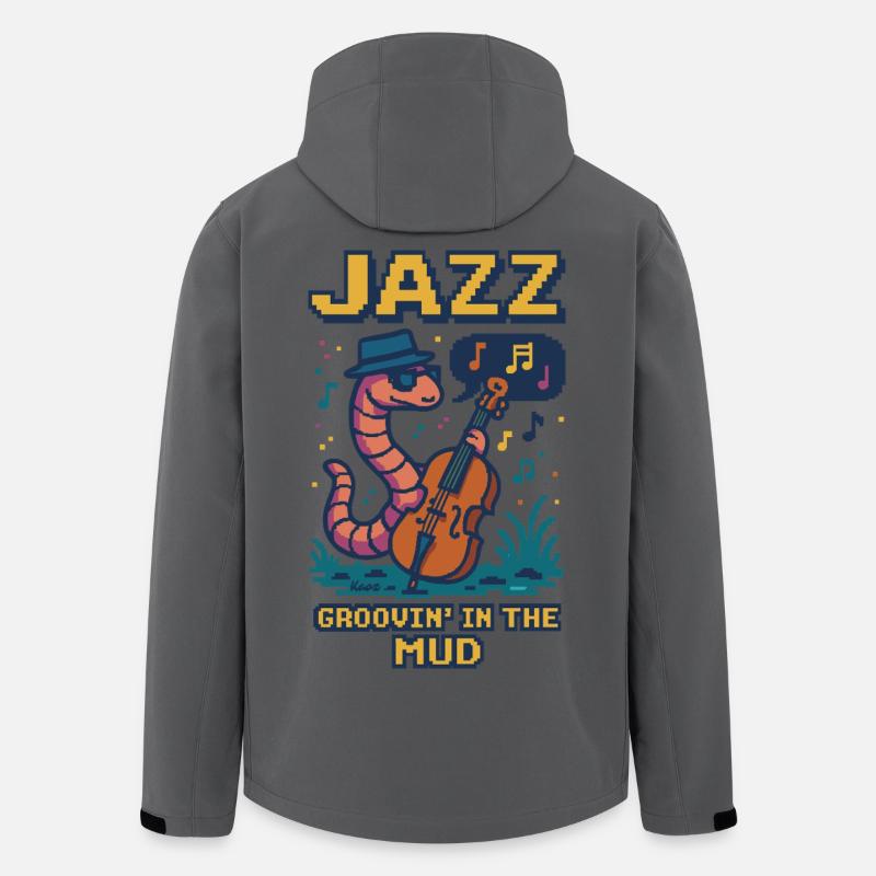 Jazz qui groovin' dans la boue - Veste softshell homme en polyester recyclé Stanley/Stella - charbon