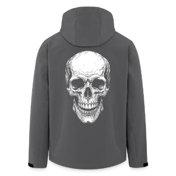 Totenkopf - Recycelte Männer Softshell-Jacke von Stanley/Stella - Anthrazit - Hinten - AI Model Male 185 light (185cm)