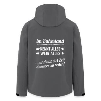 Im Ruhestand mit viel Wissen und viel Zeit - Recycelte Männer Softshell-Jacke von Stanley/Stella - Anthrazit - Hinten - AI Model Male 185 light (185cm)