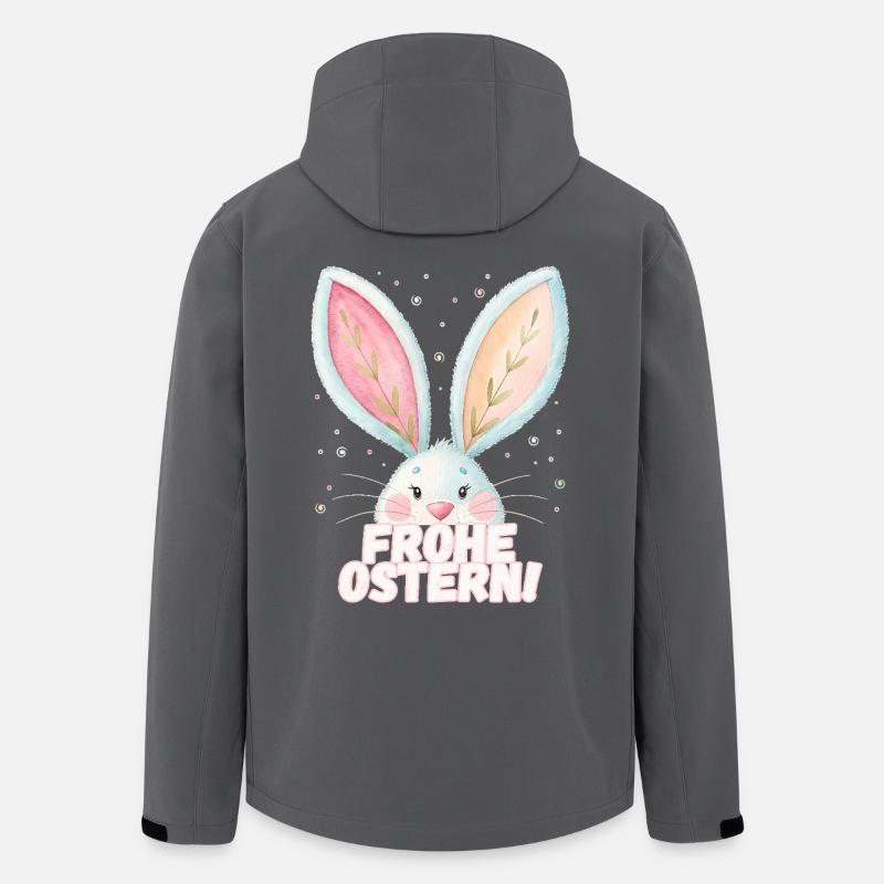 Happy Easter! Cute Easter Bunny - Men’s Recycled Softshell Jacket by Stanley/Stella - anthracite