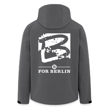 B for Berlin - Splash - Recycelte Männer Softshell-Jacke von Stanley/Stella - Anthrazit - Hinten - AI Model Male 185 light (185cm)
