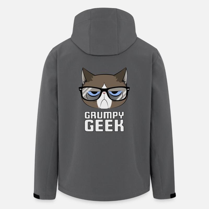 GRUMPY GEEK - Men’s Recycled Softshell Jacket by Stanley/Stella - anthracite