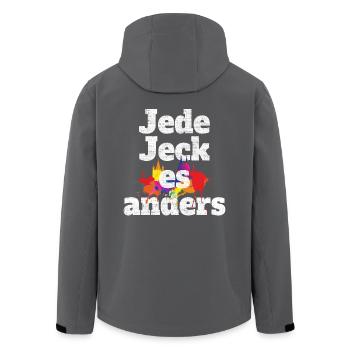 Kölsch Jede Jeck Es Anders Kölner Grundgesetz Köln - Recycelte Männer Softshell-Jacke von Stanley/Stella - Anthrazit - Hinten - AI Model Male 185 light (185cm)