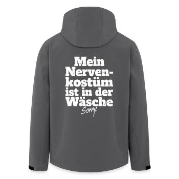 Mein Nervenkostüm In Der Wäsche Schwache Nerven - Recycelte Männer Softshell-Jacke von Stanley/Stella - Anthrazit - Hinten - AI Model Male 185 light (185cm)