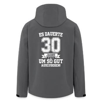 Es Dauerte 30 Jahre Gut Auszusehen 30. Geburtstag - Recycelte Männer Softshell-Jacke von Stanley/Stella - Anthrazit - Hinten - AI Model Male 185 light (185cm)