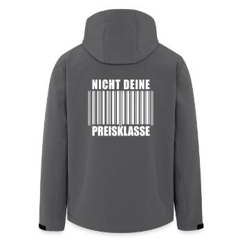 Nicht Deine Preisklasse Barcode Nicht Deine Liga - Recycelte Männer Softshell-Jacke von Stanley/Stella - Anthrazit - Hinten - AI Model Male 185 light (185cm)