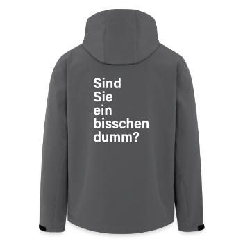 Sind Sie Ein Bisschen Dumm Misanthrop Smalltalk - Recycelte Männer Softshell-Jacke von Stanley/Stella - Anthrazit - Hinten - AI Model Male 185 light (185cm)