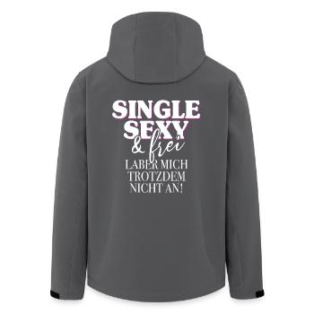 Single Sexy Frei Laber Mich Trotzdem Nicht An Solo - Recycelte Männer Softshell-Jacke von Stanley/Stella - Anthrazit - Hinten - AI Model Male 185 light (185cm)