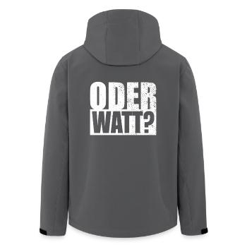 Oder Watt Hömma Ruhrgebiet Dortmund Essen Ruhrpott - Recycelte Männer Softshell-Jacke von Stanley/Stella - Anthrazit - Hinten - AI Model Male 185 light (185cm)