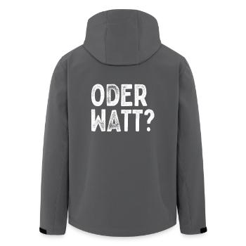 Oder Watt Hömma Ruhrgebiet Dortmund Essen Ruhrpott - Recycelte Männer Softshell-Jacke von Stanley/Stella - Anthrazit - Hinten - AI Model Male 185 light (185cm)