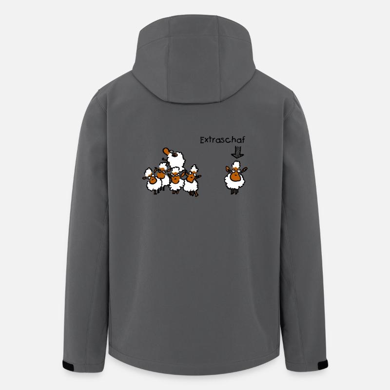 Extraschaf - Recycelte Männer Softshell-Jacke von Stanley/Stella - Anthrazit