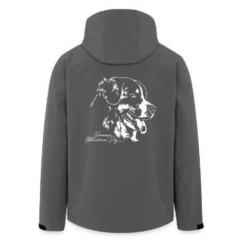 Bernese Mountain Dog Portrait Hunde Hund Wilsigns - Recycelte Männer Softshell-Jacke von Stanley/Stella - Anthrazit - Hinten - AI Model Male 185 light (185cm)