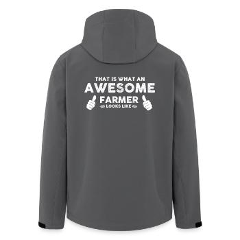 Farmer Shirt-Awesome Farmer - Recycelte Männer Softshell-Jacke von Stanley/Stella - Anthrazit - Hinten - AI Model Male 185 light (185cm)