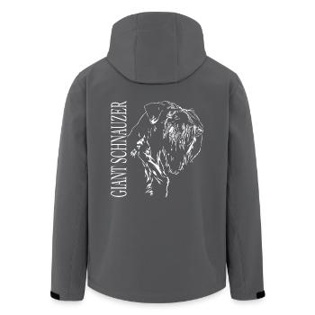 GIANT SCHNAUZER Hundeportrait Hunde Wilsigns - Recycelte Männer Softshell-Jacke von Stanley/Stella - Anthrazit - Hinten - AI Model Male 185 light (185cm)