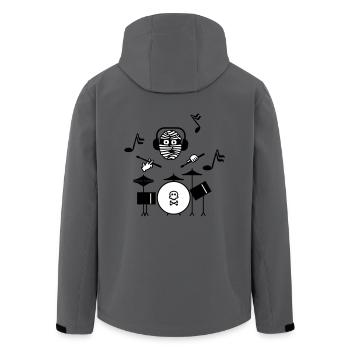 Mumien Drummer / Mummy drummer (3c) - Recycelte Männer Softshell-Jacke von Stanley/Stella - Anthrazit - Hinten - AI Model Male 185 light (185cm)