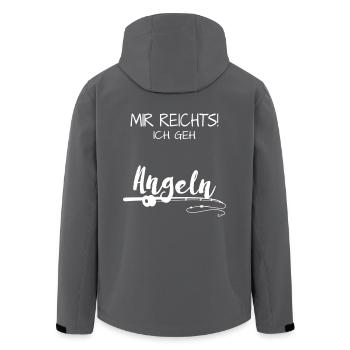 Mir reicht's! Ich geh' Angeln Geschenk - Recycelte Männer Softshell-Jacke von Stanley/Stella - Anthrazit - Hinten - AI Model Male 185 light (185cm)