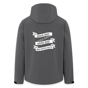 Black Belt and White Belt - Recycelte Männer Softshell-Jacke von Stanley/Stella - Anthrazit - Hinten - AI Model Male 185 light (185cm)