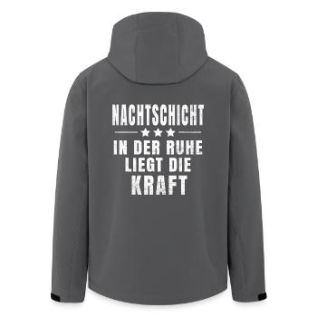Nachtschicht T-Shirt - Recycelte Männer Softshell-Jacke von Stanley/Stella - Anthrazit - Hinten - AI Model Male 185 light (185cm)