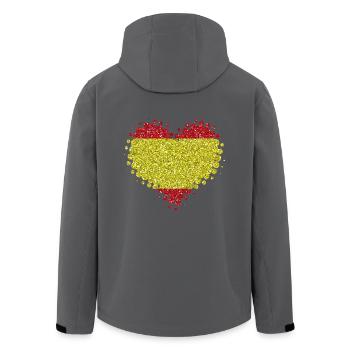 Ich Liebe Spanien - Herz spanisch Stolz Heimat - Recycelte Männer Softshell-Jacke von Stanley/Stella - Anthrazit - Hinten - AI Model Male 185 light (185cm)