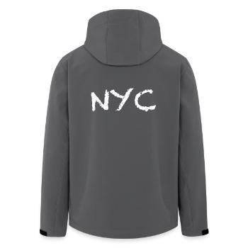 New York City, NYC - Recycelte Männer Softshell-Jacke von Stanley/Stella - Anthrazit - Hinten - AI Model Male 185 light (185cm)