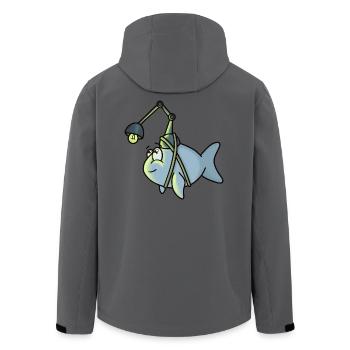 Tiefsee Anglerfisch - Recycelte Männer Softshell-Jacke von Stanley/Stella - Anthrazit - Hinten - AI Model Male 185 light (185cm)