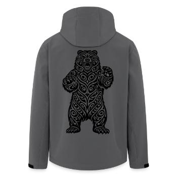 Big Bär - Recycelte Männer Softshell-Jacke von Stanley/Stella - Anthrazit - Hinten - AI Model Male 185 light (185cm)