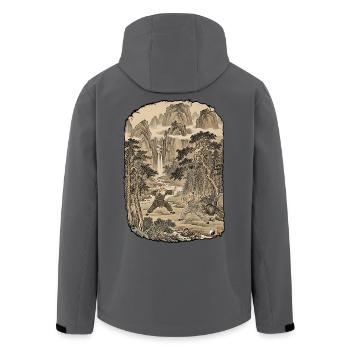 Tradition du Kung-Fu - Veste softshell homme en polyester recyclé Stanley/Stella - charbon - Dos - AI Model Male 185 light (185cm)