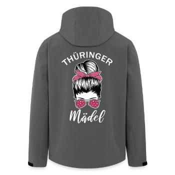 Thüringer Mädel Thüringen Frauen Geschenk - Recycelte Männer Softshell-Jacke von Stanley/Stella - Anthrazit - Hinten - AI Model Male 185 light (185cm)