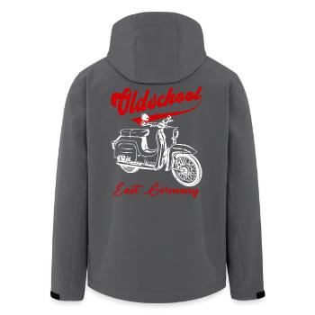 Simson Schwalbe Moped Mokick DDR Kult - Recycelte Männer Softshell-Jacke von Stanley/Stella - Anthrazit - Hinten - AI Model Male 185 light (185cm)