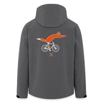 Schlauer Fahrradfahrer (b) - Recycelte Männer Softshell-Jacke von Stanley/Stella - Anthrazit - Hinten - AI Model Male 185 light (185cm)