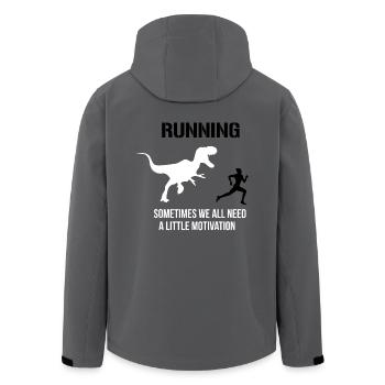 Motivation zu laufen - Recycelte Männer Softshell-Jacke von Stanley/Stella - Anthrazit - Hinten - AI Model Male 185 light (185cm)